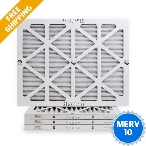 16x20x1 Air Filter Glasfloss ZL Series MERV 10 - Box Of 4