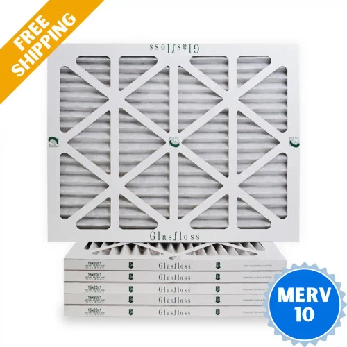 16x20x1 Air Filter Glasfloss ZL Series MERV 10 - Box Of 6