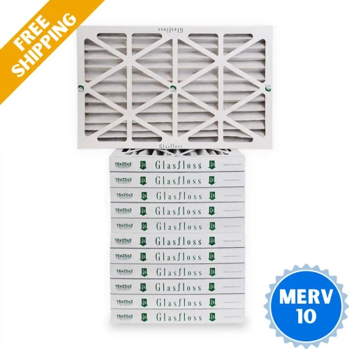 16x25x2 Air Filter Glasfloss ZL Series MERV 10 - Box Of 12