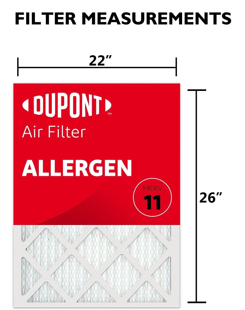 22x26x1 (Actual Size) DuPontâ„¢ Allergen Air Filter (MERV 11) - Image 3