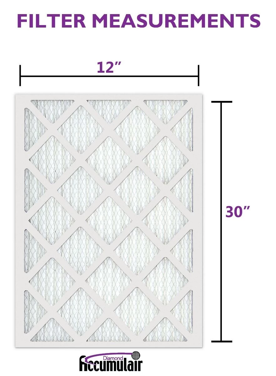 12x30x1 (Actual Size) Accumulair Diamond Filter MERV 13 - Image 2