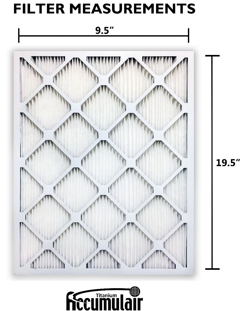10x20x1 (9.5x19.5) Accumulair Titanium High Efficiency Allergen Reduction Filter - Image 3