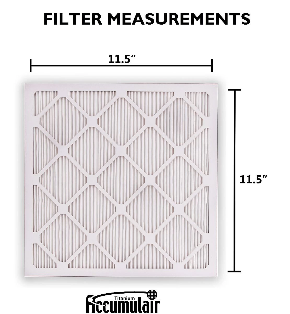 12x12x1 (11.5x11.5) Accumulair Titanium High Efficiency Allergen Reduction Filter - Image 3