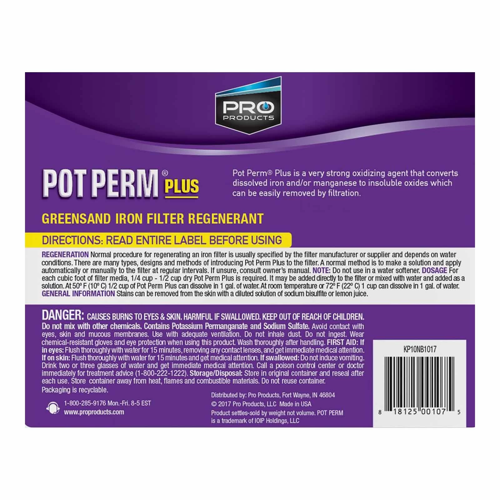 Pro Products KP02N Pot Perm Plus Greensand Iron Filter Regenerant - Image 2