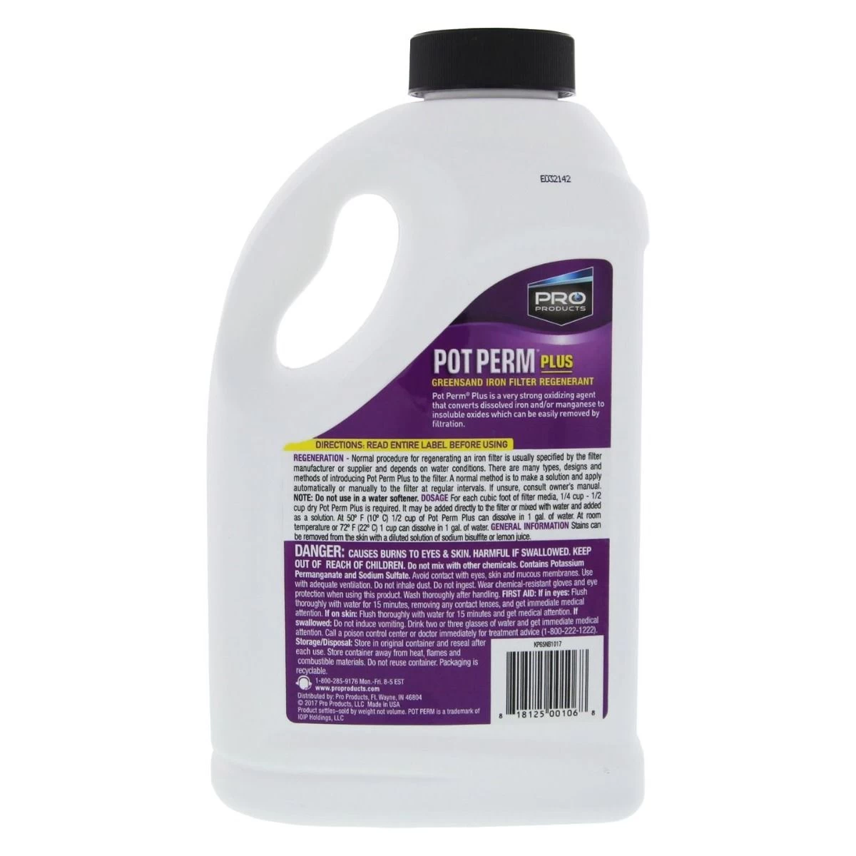 Pot Perm Free Flow Iron Filter Regenerant By Pro Products