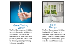 Brushed Nickel Ceramic Contemporary Faucet By Tier1