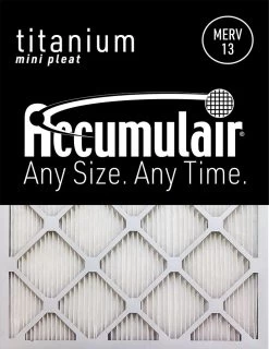 12x12x1 (11.5x11.5) Accumulair Titanium High Efficiency Allergen Reduction Filter